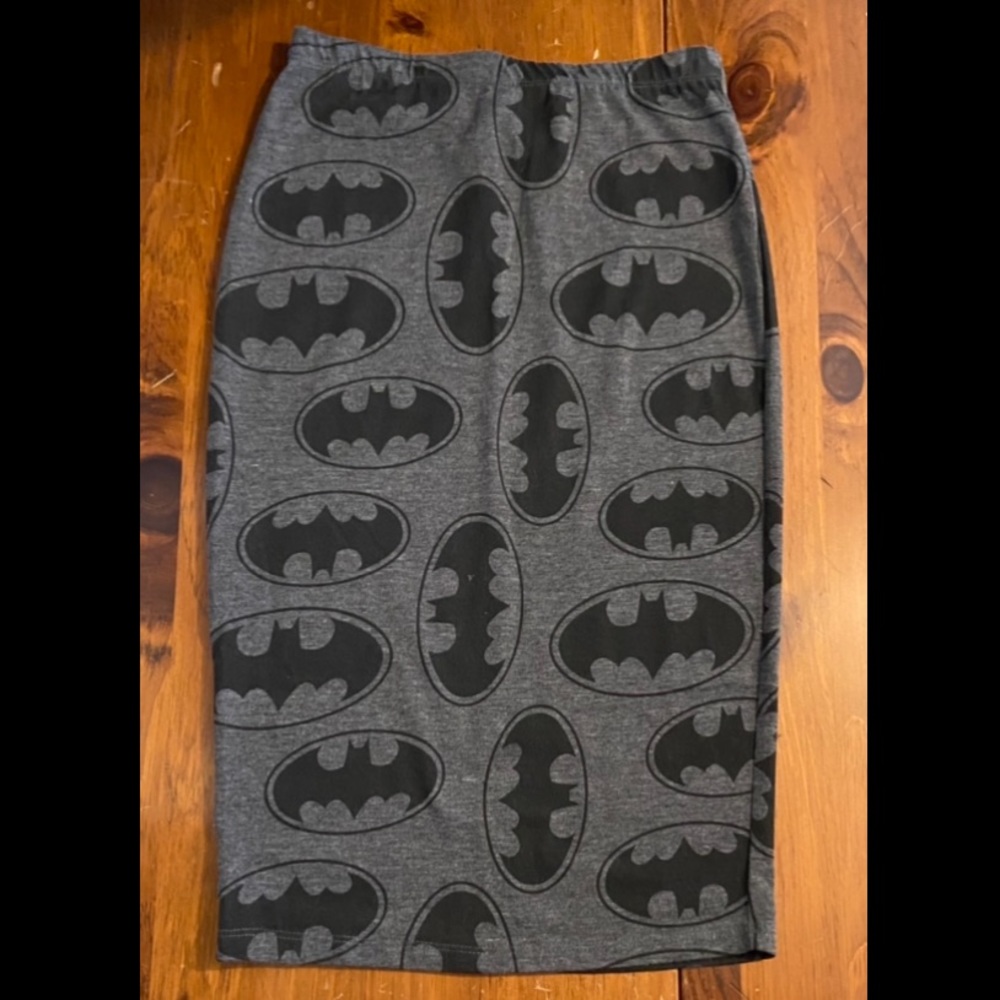 Cool Batman stretchy cotton pencil skirt